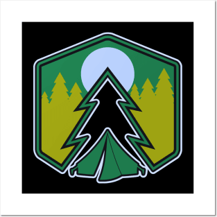 Outdoor Adventure Camping Shirt Design Posters and Art